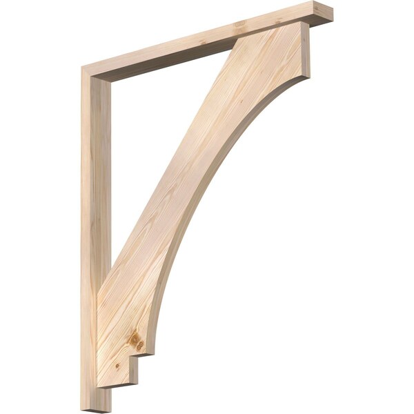 Ekena Millwork Imperial Block Smooth Bracket w/ Offset Brace, Douglas Fir, 3 1/2"W x 34"D x 40"H BKT0402X34X40IMP05SDF - main